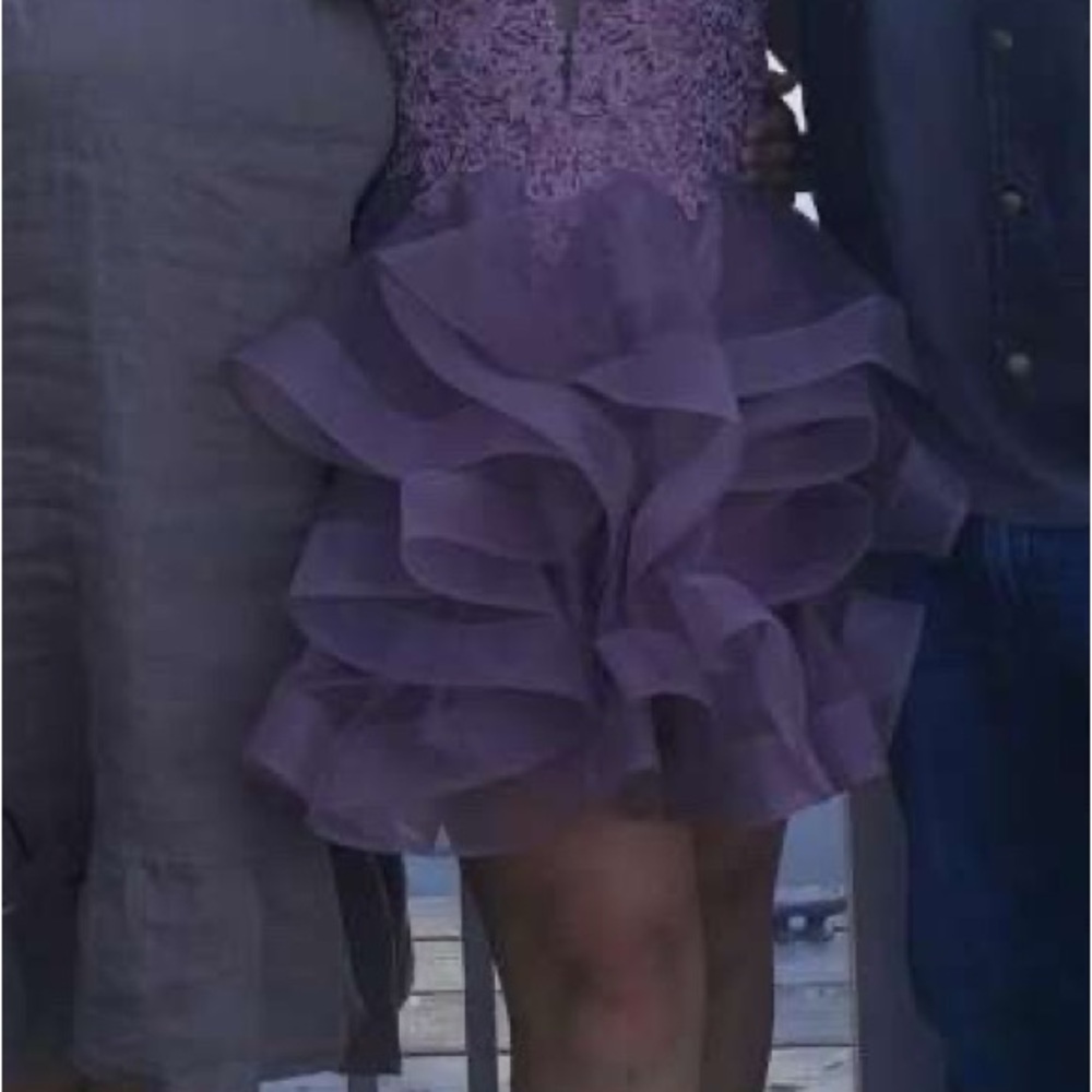 Lavender Ruffled Party Dress